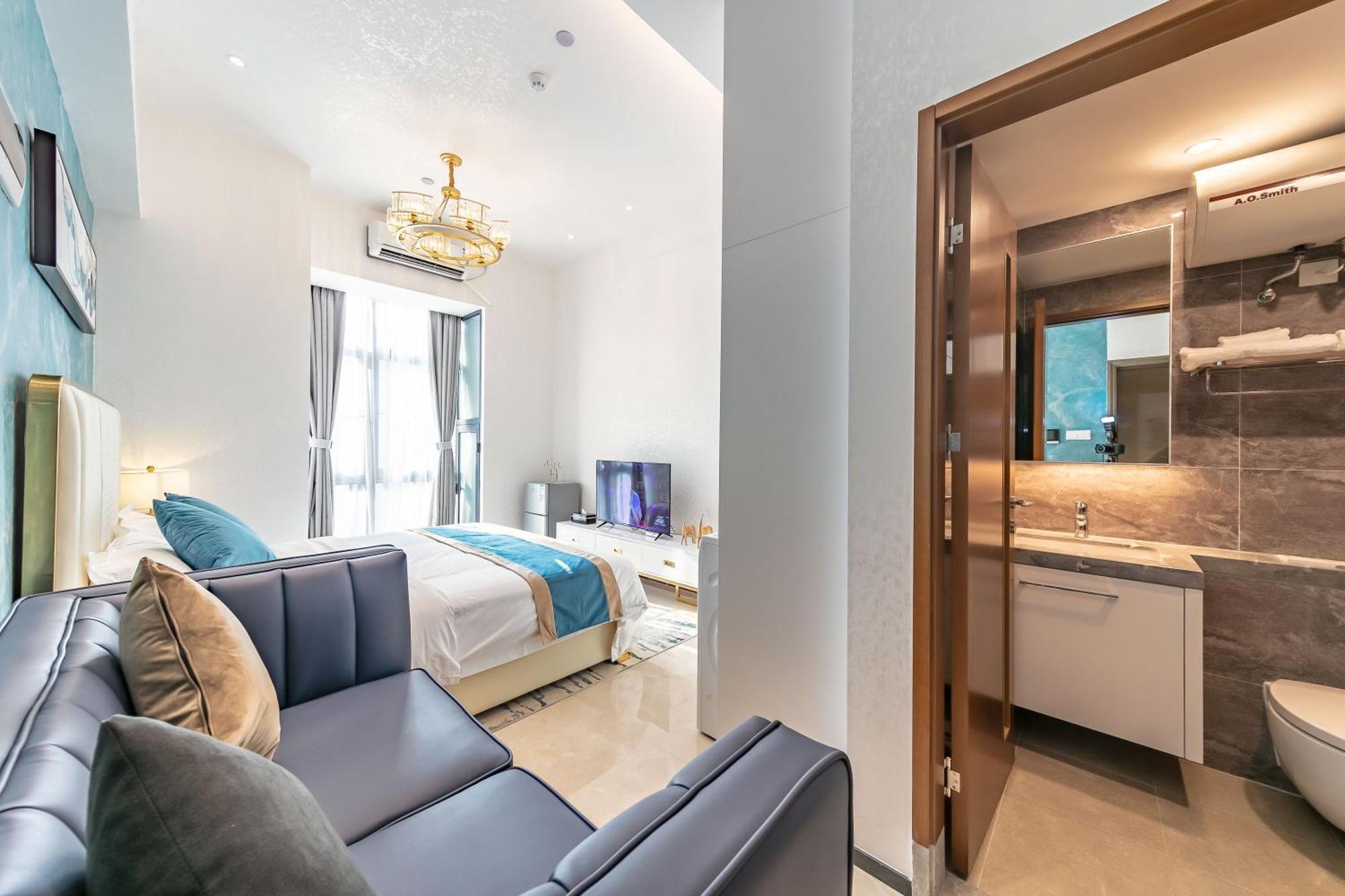 Boruisi Plaza Residence Apartment - Shenzhen Futian Convention & Exhibition Center מראה חיצוני תמונה